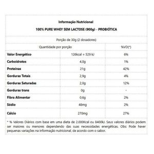100% Pure Whey Zero Lactose 900g Sabor Chocolate