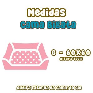 Cama Bigata G Tecido Soft Com Comedouro E Mantinha Kit 3 Peças Cinza