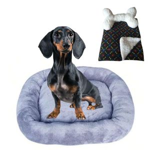 Cama Bigata G Tecido Soft Com Osso E Mantinha Kit 3 Peças Cinza