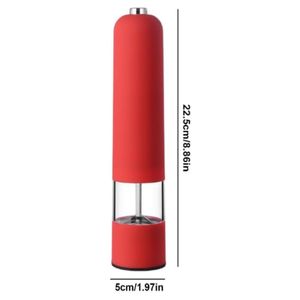 Moedor Eletrico De Sal Grosso Pimenta Temperos Com Iluminacao Vermelho Gourmet Master Luxo Chef Vintage Profissional