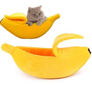 Cama Pet Casinha Cachorro Gato Iglu Caminha Dormir Pequena Banana Pelucia Almofada Portatil Caes Toca Viagem Passeio