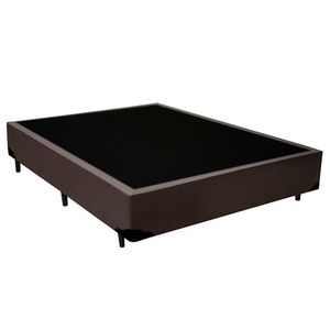 Cama Box Casal Sintético + Colchão De Espuma D33 - Serene - 138cm Marrom