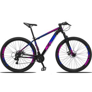 Bicicleta Aro 29 Ksw 24V Acera,/K7 17" Preto/Azul E Rosa