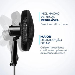 Ventilador De Coluna Mondial Vsp-40c-b 40cm 6 Pas - 110v