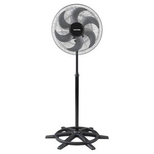 Ventilador Osc De Coluna Steel 50cm 6 Pás - Bivolt - Preto-prata