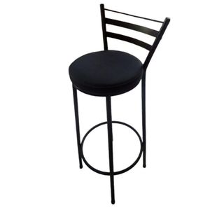 Banqueta Alta Cozinha Balcão Bistro Naty Preto Fosco Fabone - Fabrica 1 Móveis