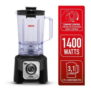 Liquidificador Powermax Confort Arno Ln65 1400w 110v Preto