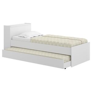 Bicama Com Baú Embutido Para Colchão 78 X 188 Cm Multimóveis Fg5009 Branca