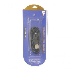 Kit 10 Cabo De Celular Smartphone V8 Turbo 25W Preta