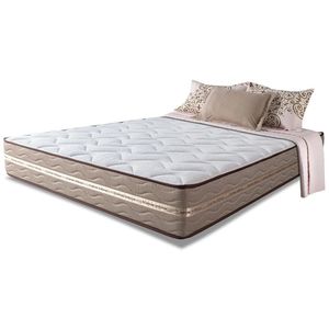 Colchão Casal De Molas Ensacadas 138x188x22 Cama Inbox Smart Gold Bege