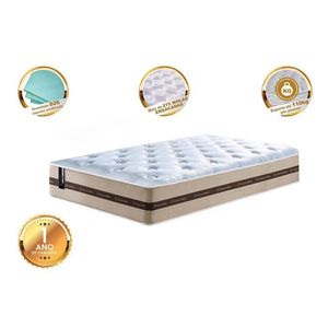 Colchão De Molas Ensacadas Solteiro Cama Inbox Smart 88x188x22 Bege
