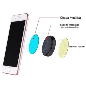 Suporte Magnetico Imã Celular Gps Casa Universal Carro Smartphone Rd Pq Hs-151