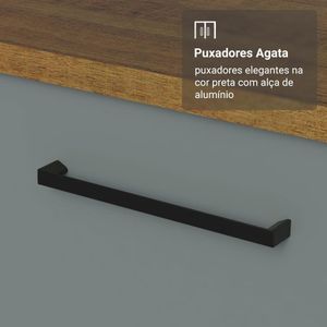 Armário De Cozinha Completa 549cm Rustic/cinza Agata Madesa 01 Rustic/cinza