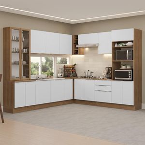 Armário Cozinha Completa Stella Madesa 01 Rustic/branco
