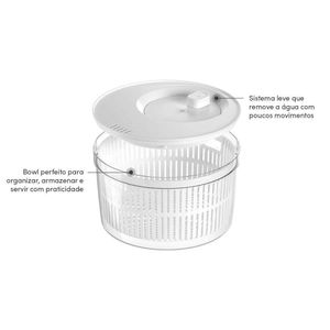 Secador De Saladas 5,5 L Clear Fresh Ou