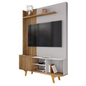 Home Estante Rack Corumbau Para Tv Até 55 Polegadas Cinamomo/Off White