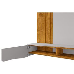Painel Suspenso Buzios Sala Tv Até 60 Polegadas Com 2 Portas Naturale/Off White