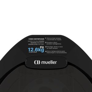 Centrifuga De Roupas Fit 12,6kg Mueller Preto 220V