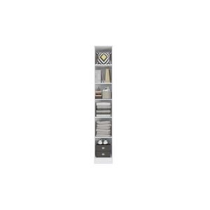 Guarda-roupa 1 Porta Kappesberg Adapt Branco/nogueira 36cm