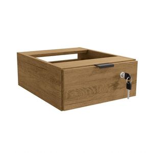 Gaveteiro De Mesa 1 Gaveta Com Chave Industrial Freijó 36cm