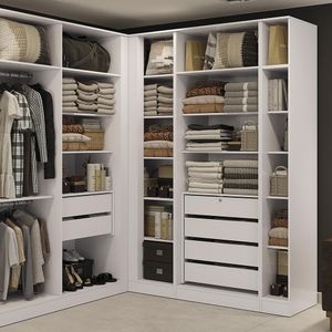 Guarda-roupa Sem Portas Closet Kappesberg Adapt Branco 80cm
