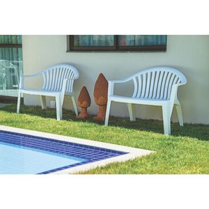 Banco Tramontina Leme 114 cm em Polipropileno Branco