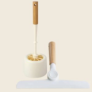 Kit Bambu c/Escova Sanitária e Rodo de Pia - A\CASA