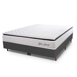 Cama Box Queen Hellen Molas Ensacadas Yaris Pillow Top Branco