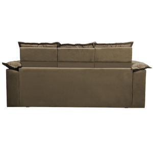 Sofá 3 Lugares Retrátil E Reclinável Cama Inbox Compact 2,00m Velusoft Castor