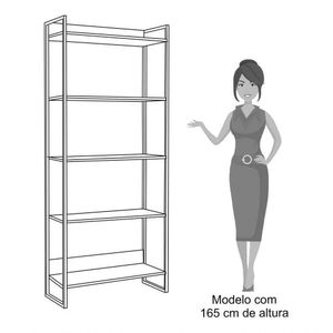Kit 2 Estantes Livreiro Studio Industrial Branco Mpozenato