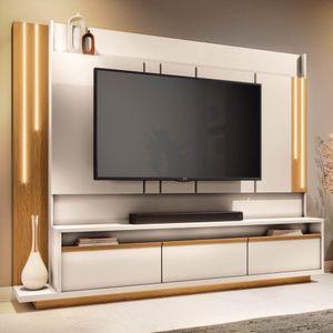 Estante Painel De Tv 75 Montane Off White-cinamomo - Hb Móveis