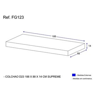 Colchão Solteiro Espuma D23 88 X 188cm Multimóveis