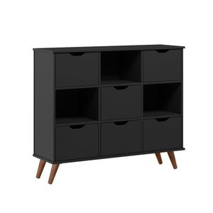 Nicho Organizador C/ 6 Gavetas Vintage Haia Q01 Preto/Preto
