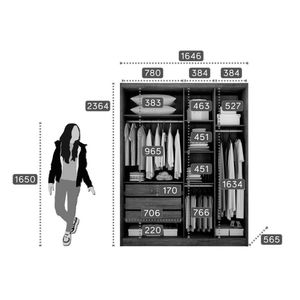 Guarda Roupa Casal 4 Portas E 3 Gavetas Moderni-sevilha Cumaru