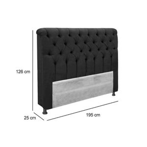 Painel De Cama Box Estofada King Imperatriz Plus Suede Marrom Taupe - Simbal