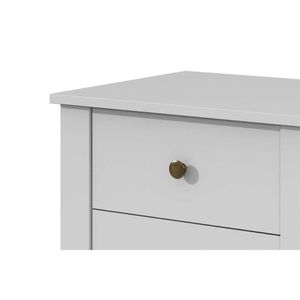 Mesa Cabeceira Maggiore C- 3 Gavetas Amêndoa-off White - Lopas
