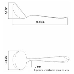 Concha Pequena Para Servir Molho Tramontina Laguna Inox Mini