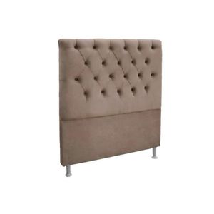 Painel De Cama Box Estofada Solteiro Embaixatriz Plus Suede Bege - Simbal