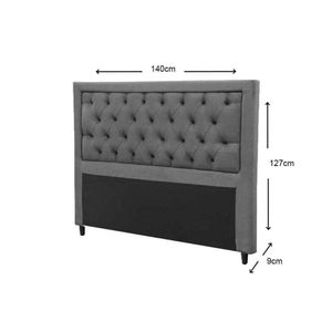 Painel De Cama Box Estofada Casal Baronesa Suede Bege - Simbal