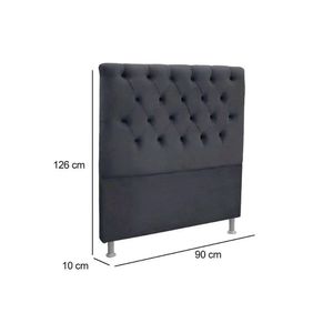 Painel De Cama Box Estofada Solteiro Embaixatriz Plus Suede Marrom Taupe - Simbal