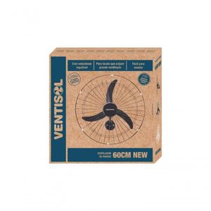 Ventilador De Parede 60 Cm 220V New Premium Preto Ventisol