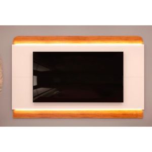Home P- Tv Até 75 Polegadas Nadine C- Led 219x136cm Off White-freijó - Dj Móveis