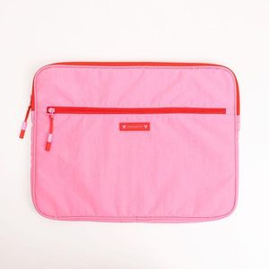 Capa De Notebook 15 Rosa E Vermelha