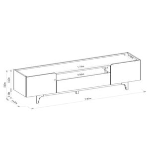 Rack Para Tv Até 75 Polegadas 3 Portas Com Nicho Odette Tauari Off White