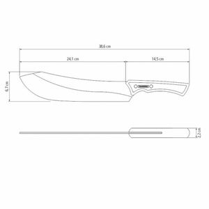 Faca Para Carne Tramontina Churrasco Black 22844110 10 Aço Inox Escurecido
