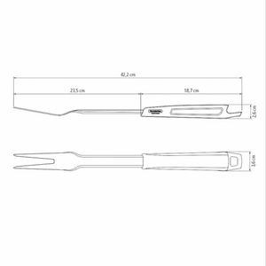Garfo Trinchante Tramontina Churrasco Black 26591100 Preto