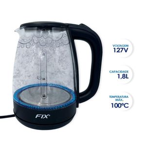 Jarra Chaleira Elétrica De Vidro 1,8 Litros 127v