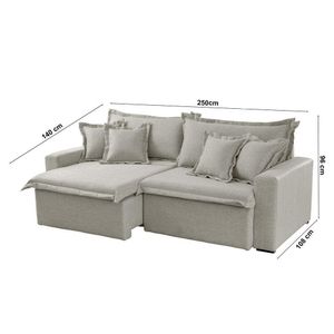 Sofá Montreal Veludo 2 Módulos De 100m B25cm Meu Sofá Online B026 Veludo Prata