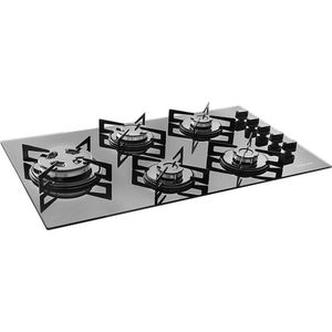 Fogão De Mesa Cooktop 5 Bocas Vidro Preto à Gás Suggar Fg5535vp