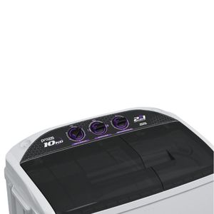 Máquina De Lavar Twin Tub Praxis 10kg 2 Em 1 Lava E Centrifuga Branca 110V